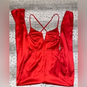 Superdown- Lhiea Bustier Catsuit - Size XXS -red